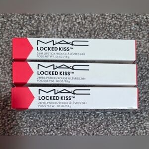 MAC Locked Kiss Lipstick, 81 Gusty, 3PK